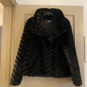 Bernardo Luxurious Black Teddy Jacket
